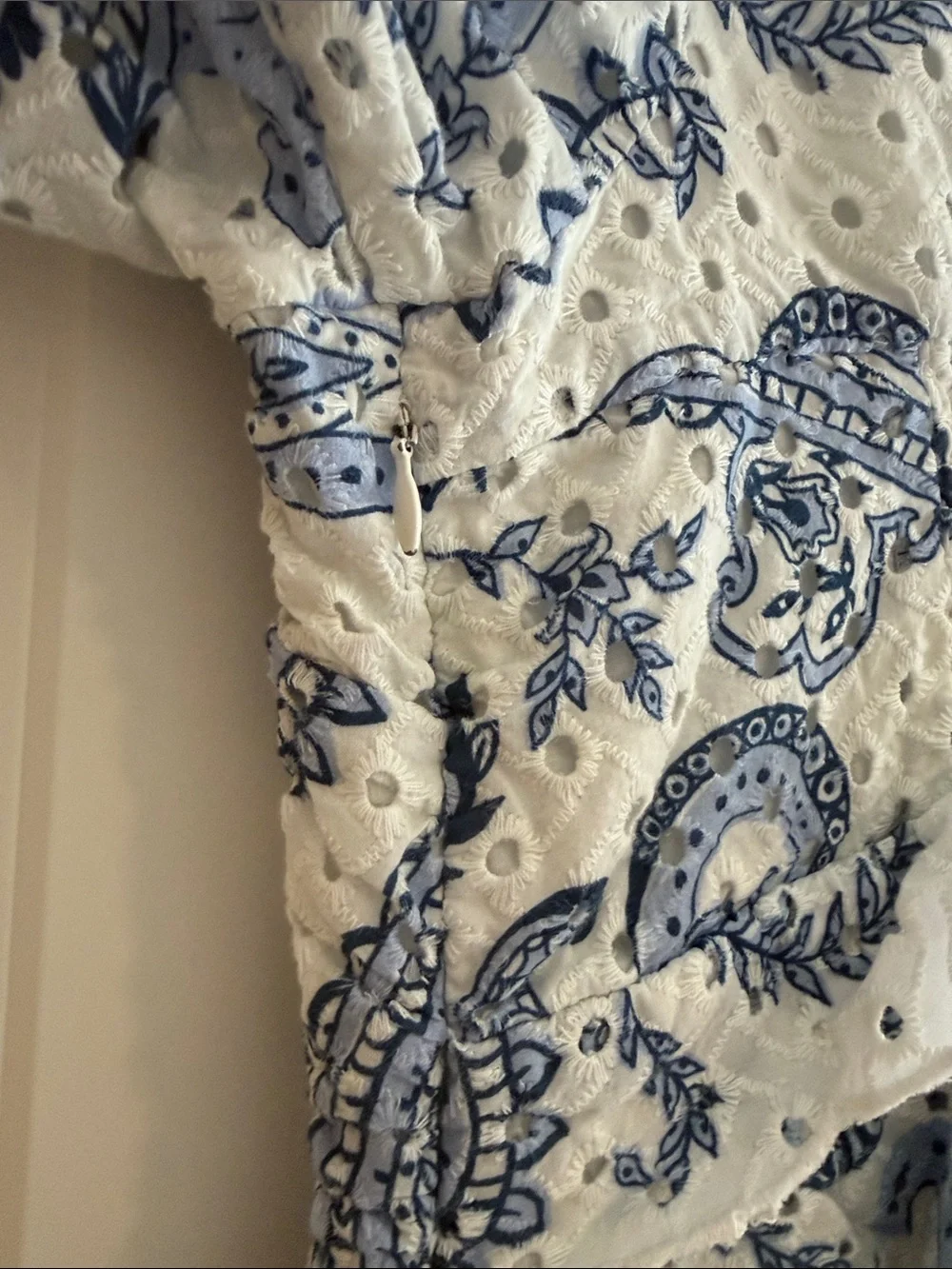 FARM Rio One-Shoulder White Dress with Blue Paisley - Picture 6 of 6